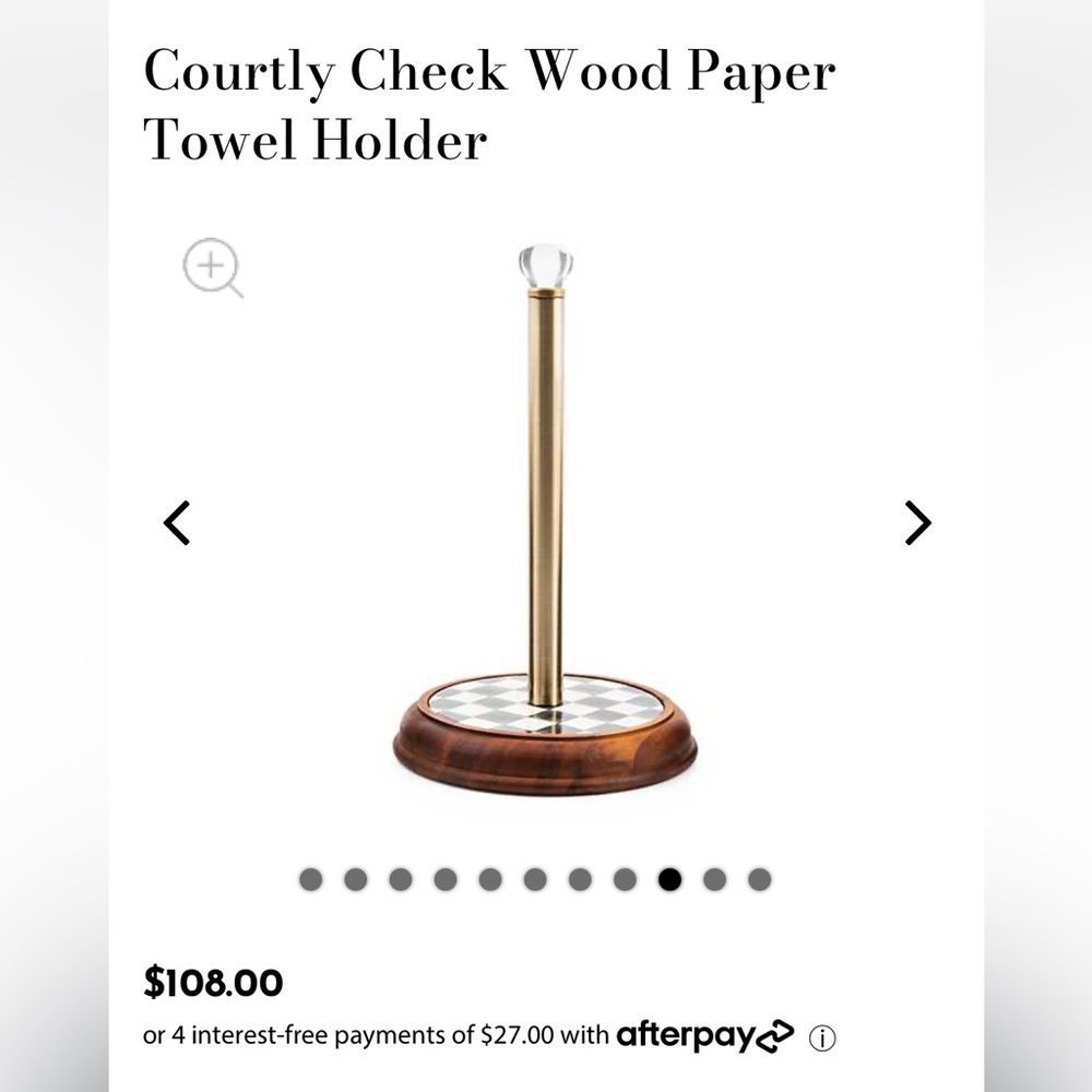 Courtly Check Paper Towel Holder